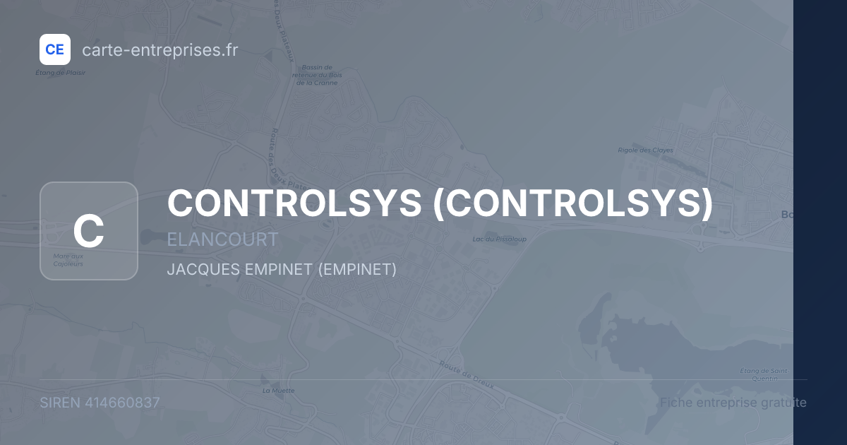 CONTROLSYS — 414660837 — fiche entreprise