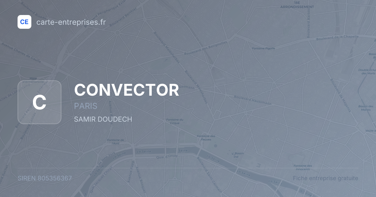 CONVECTOR — 805356367 — fiche entreprise
