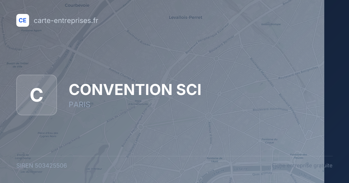 CONVENTION SCI — 503425506 — fiche entreprise