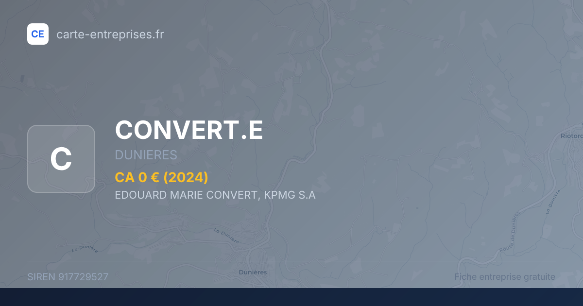 CONVERT.E — 917729527 — fiche entreprise