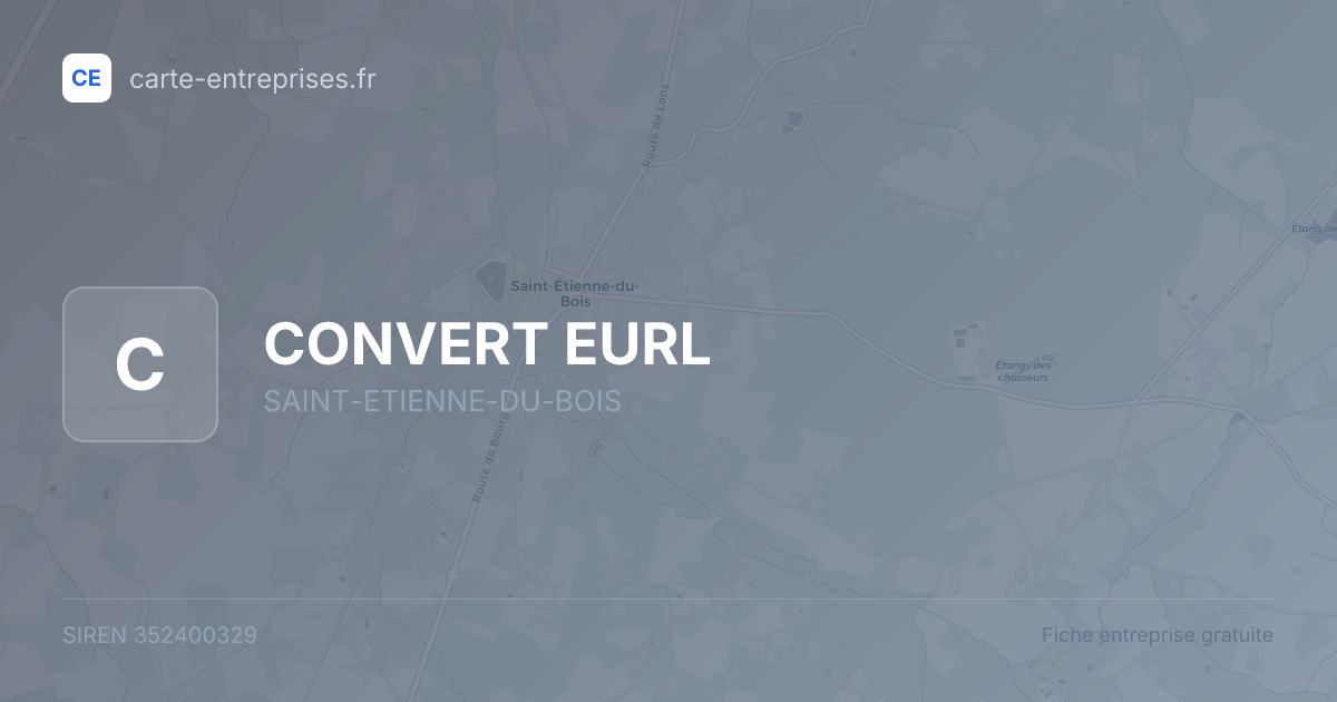 CONVERT EURL — 352400329 — fiche entreprise