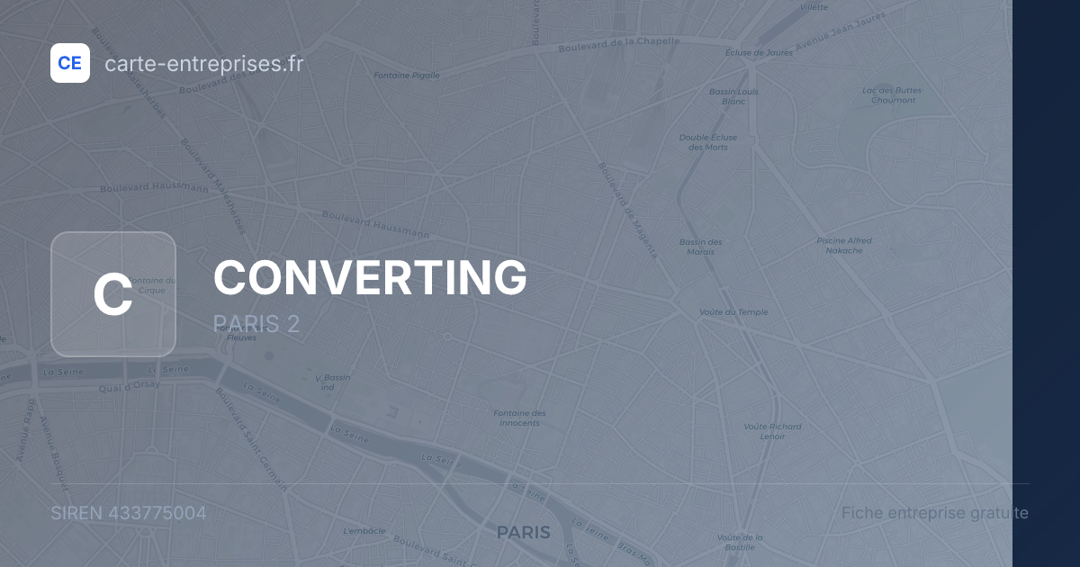 CONVERTING — 433775004 — fiche entreprise