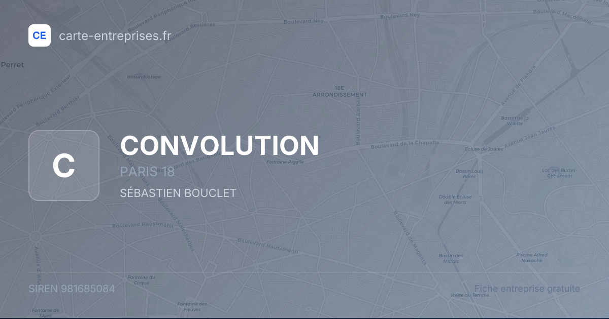 CONVOLUTION — 981685084 — fiche entreprise