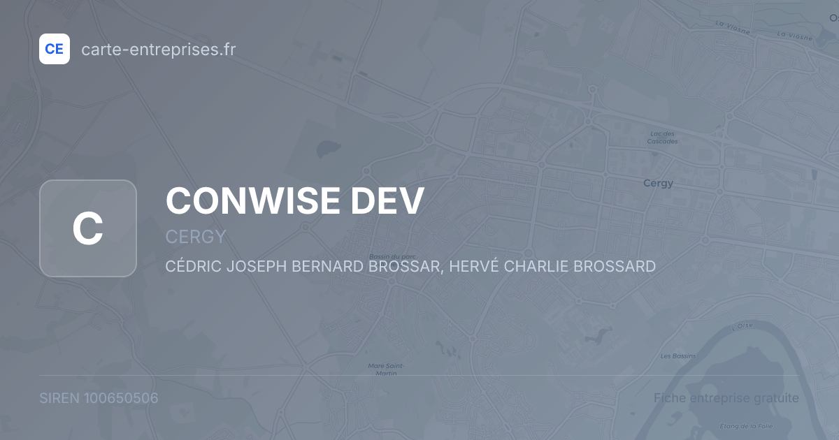 CONWISE DEV — 100650506 — fiche entreprise