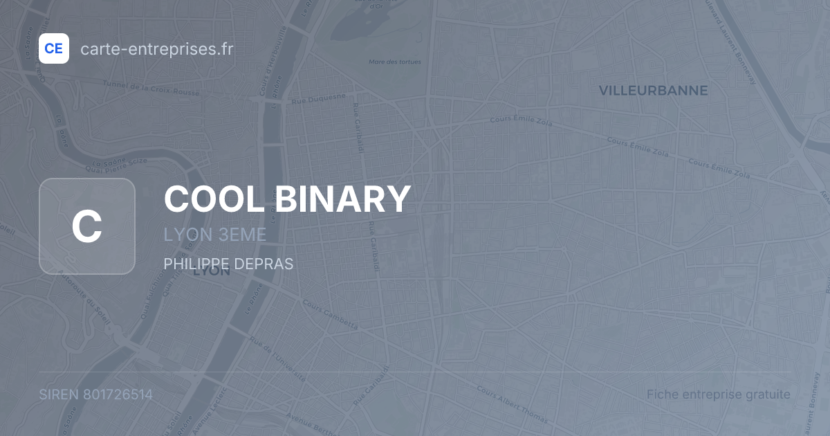 COOL BINARY — 801726514 — fiche entreprise