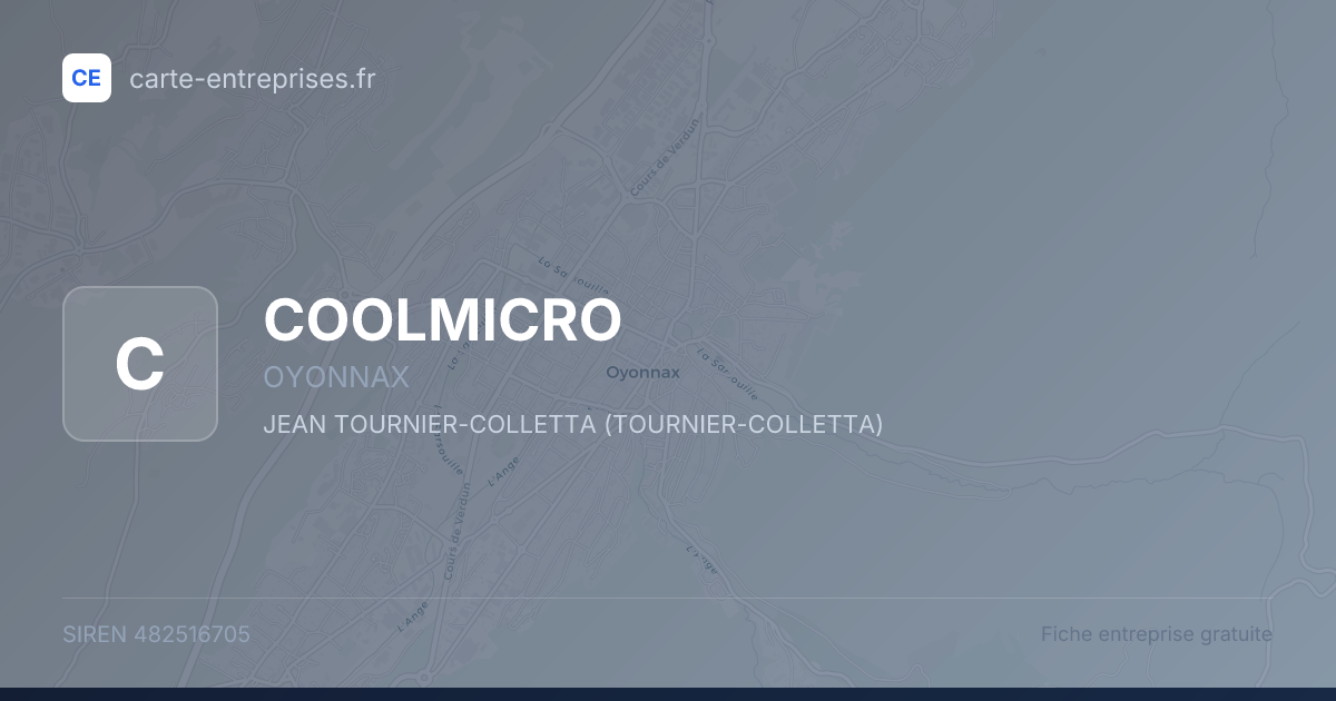 COOLMICRO — 482516705 — fiche entreprise