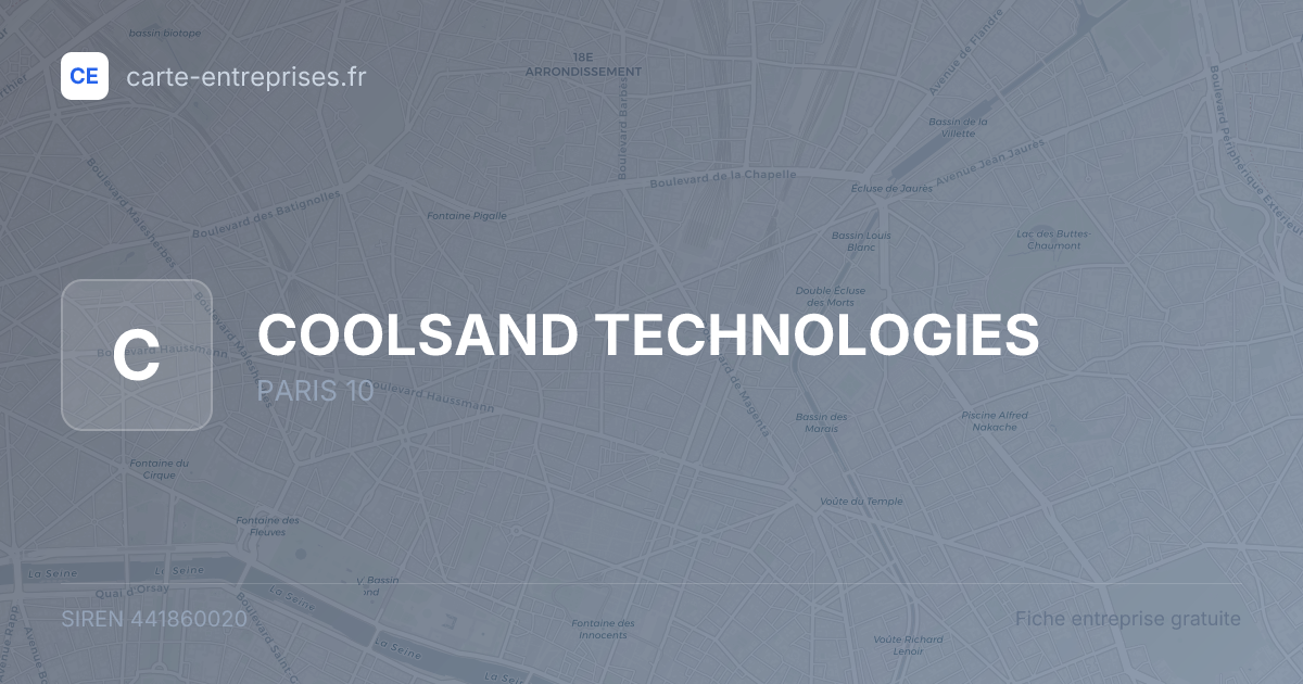 COOLSAND TECHNOLOGIES — 441860020 — fiche entreprise