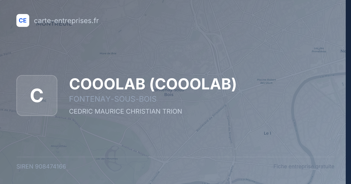 COOOLAB — 908474166 — fiche entreprise