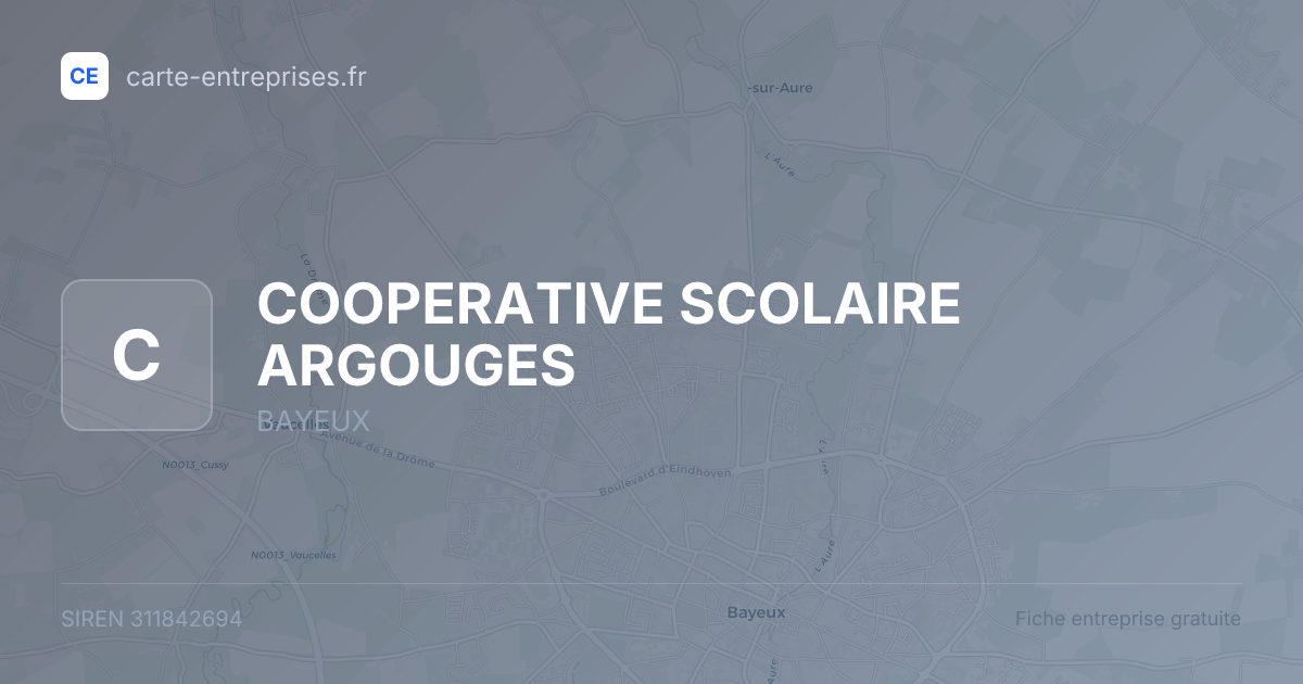 COOPERATIVE SCOLAIRE ARGOUGES — 311842694 — fiche entreprise