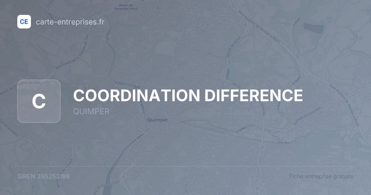 COORDINATION DIFFERENCE — 395253198 — fiche entreprise