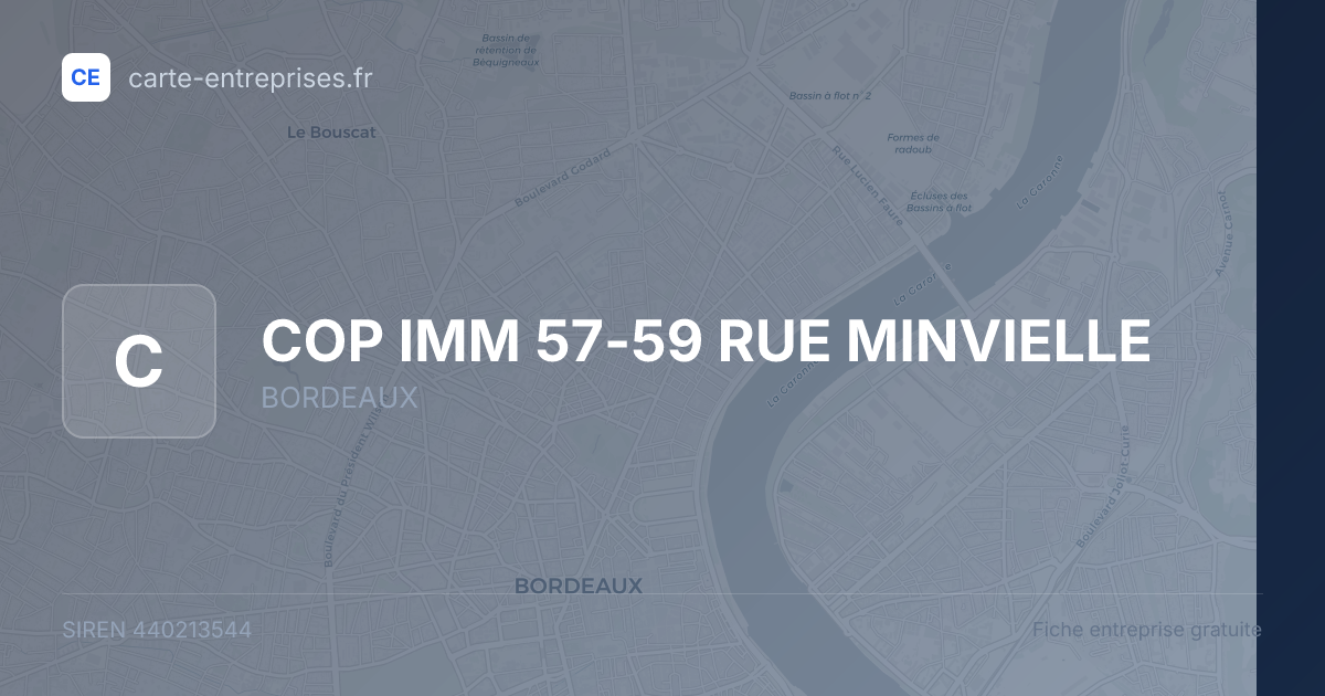 COP IMM 57-59 RUE MINVIELLE — 440213544 — fiche entreprise