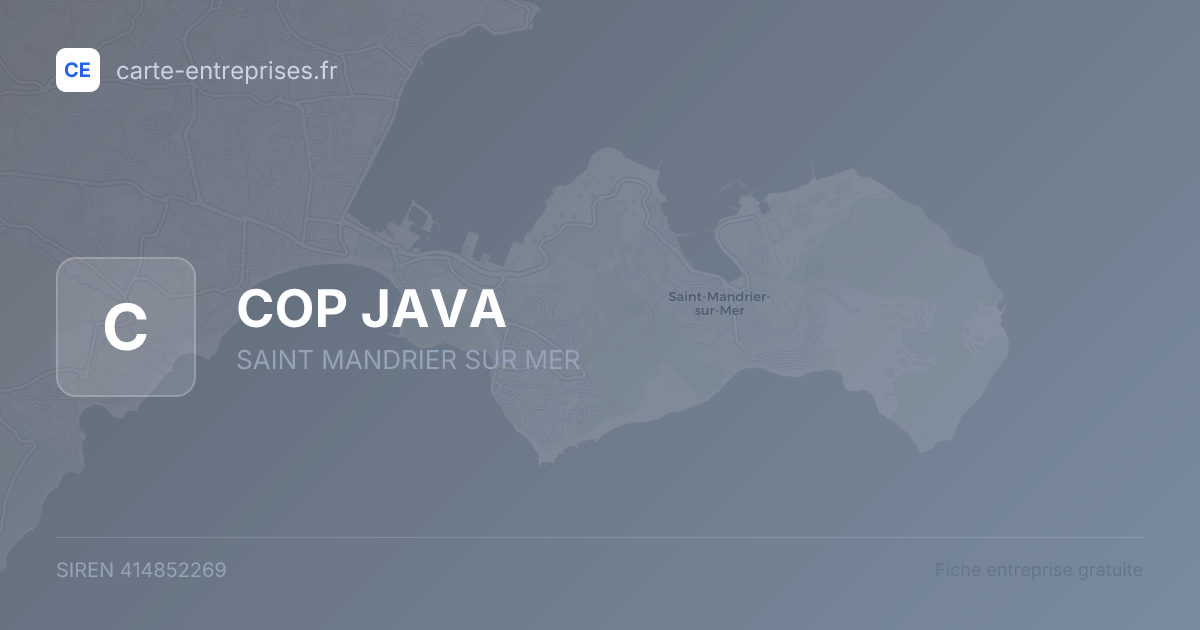 COP JAVA — 414852269 — fiche entreprise
