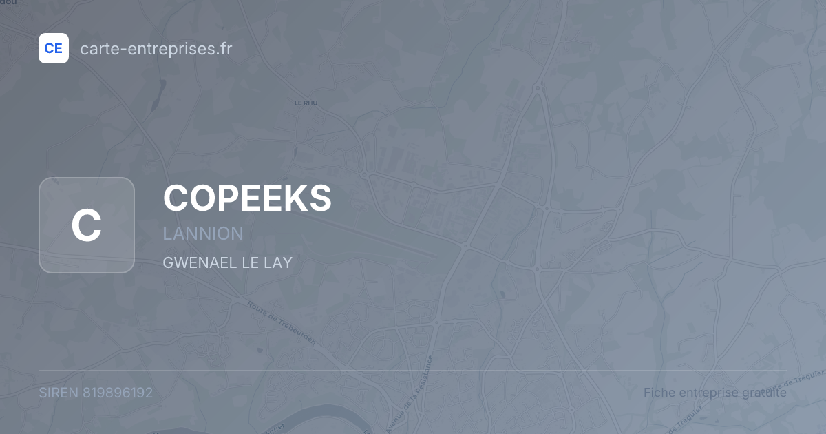 COPEEKS — 819896192 — fiche entreprise