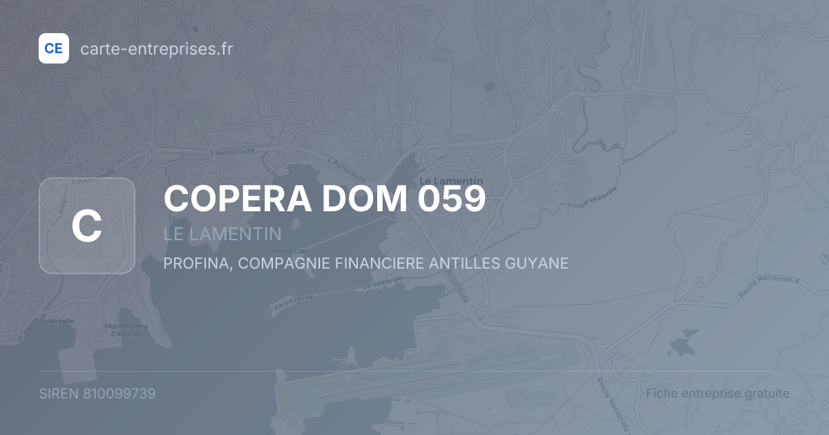 COPERA DOM 059 — 810099739 — fiche entreprise