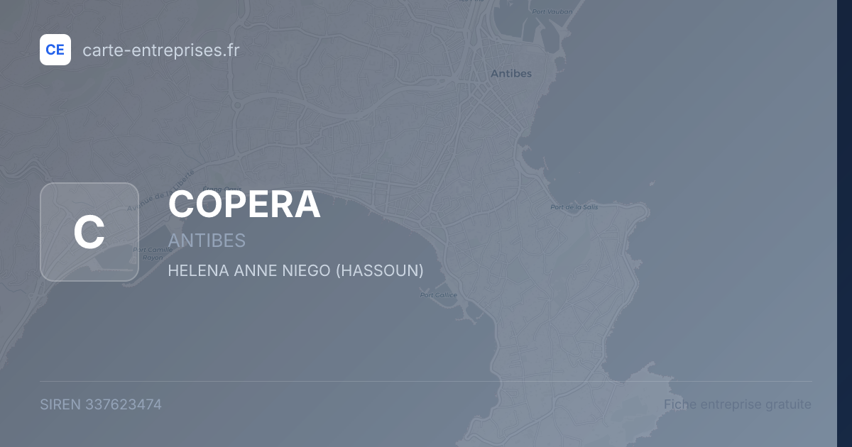COPERA — 337623474 — fiche entreprise