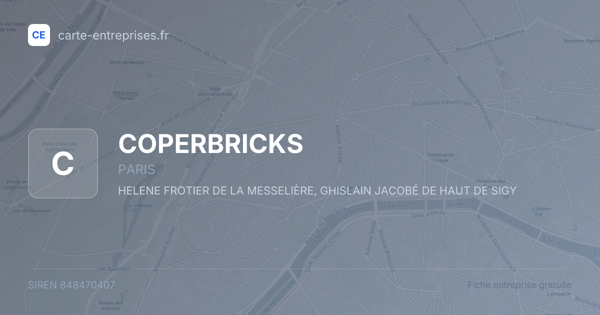 COPERBRICKS — 848470407 — fiche entreprise