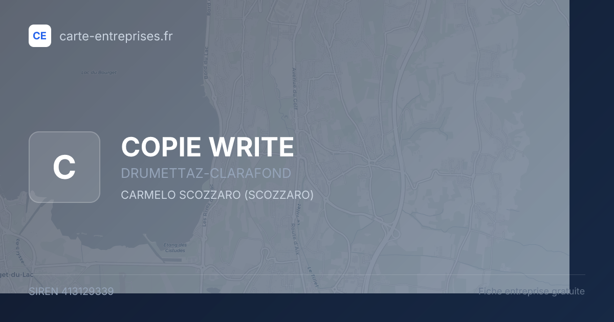 COPIE WRITE — 413129339 — fiche entreprise