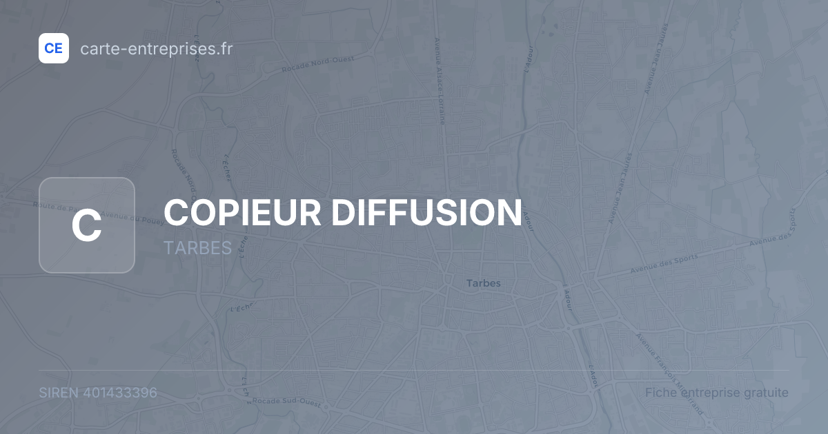 COPIEUR DIFFUSION — 401433396 — fiche entreprise