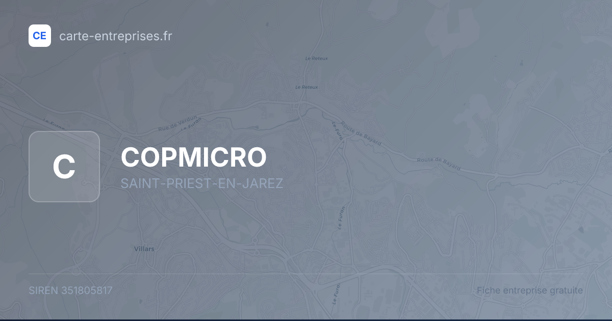 COPMICRO — 351805817 — fiche entreprise