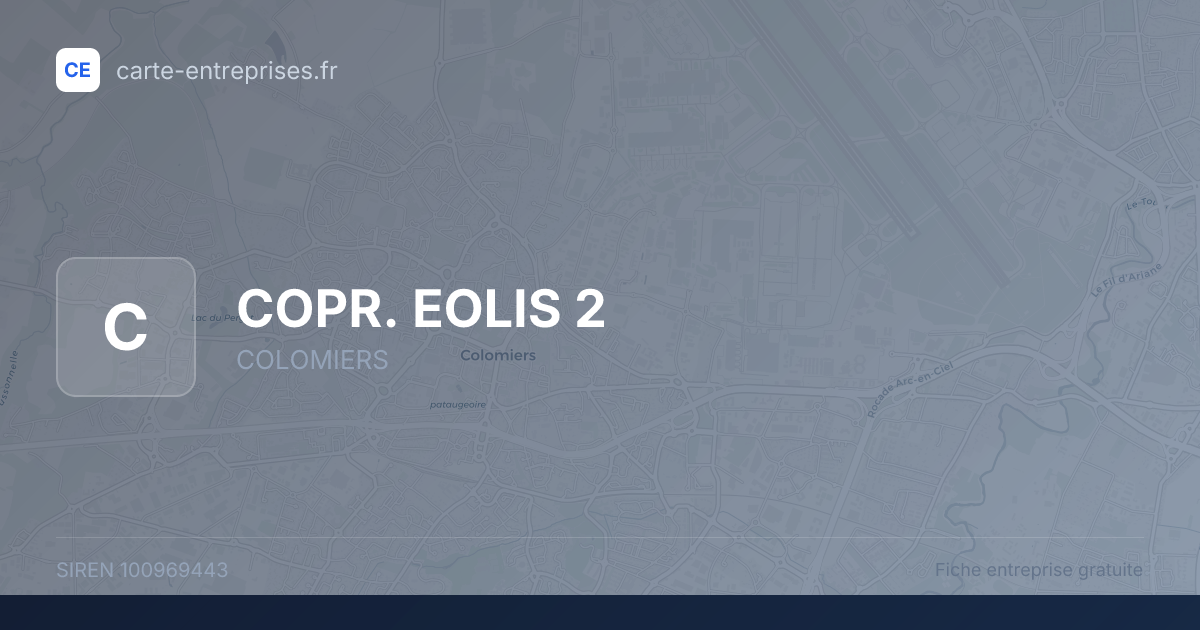 COPR. EOLIS 2 — 100969443 — fiche entreprise