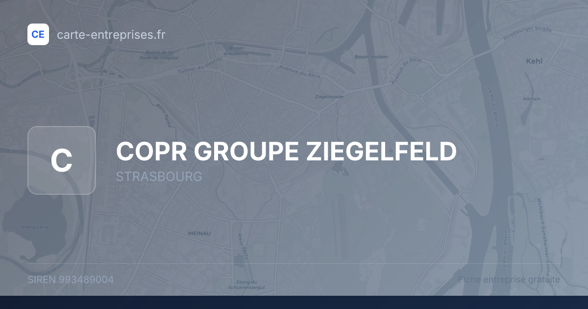 COPR GROUPE ZIEGELFELD — 993489004 — fiche entreprise