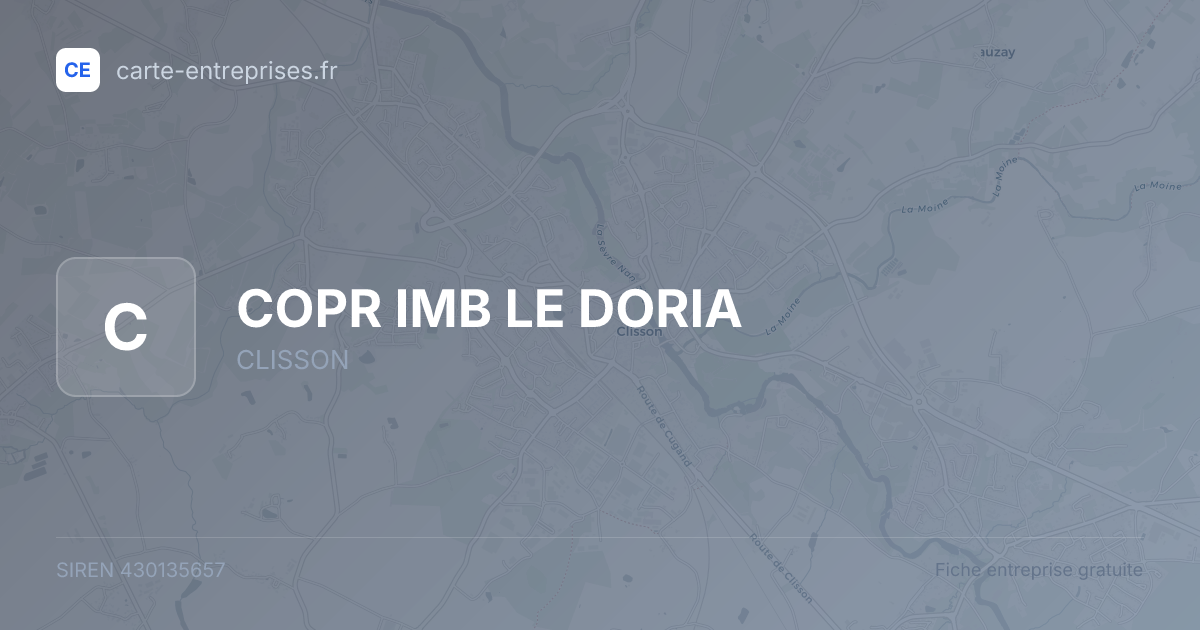 COPR IMB LE DORIA — 430135657 — fiche entreprise