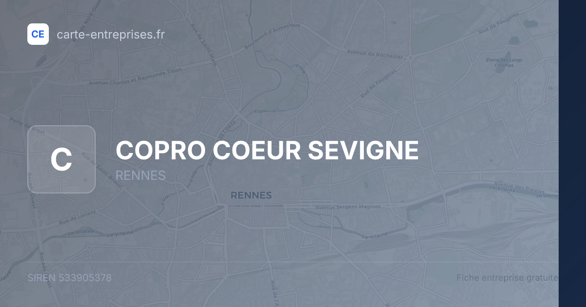 COPRO COEUR SEVIGNE — 533905378 — fiche entreprise