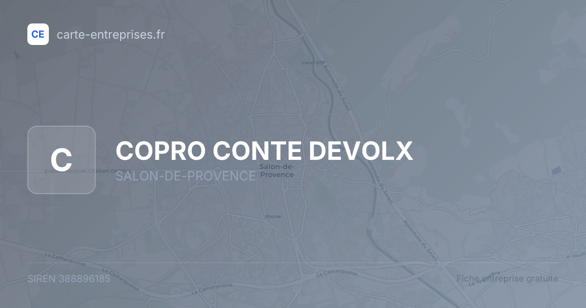 COPRO CONTE DEVOLX — 388896185 — fiche entreprise