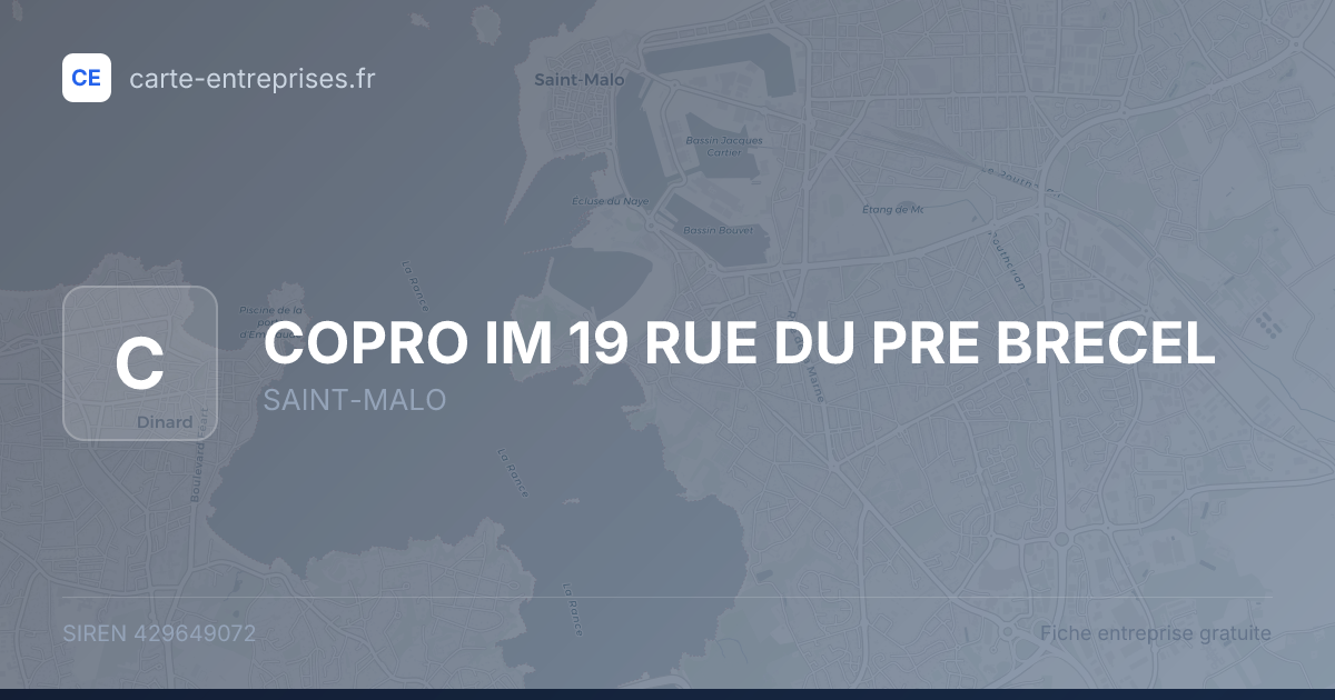 COPRO IM 19 RUE DU PRE BRECEL — 429649072 — fiche entreprise