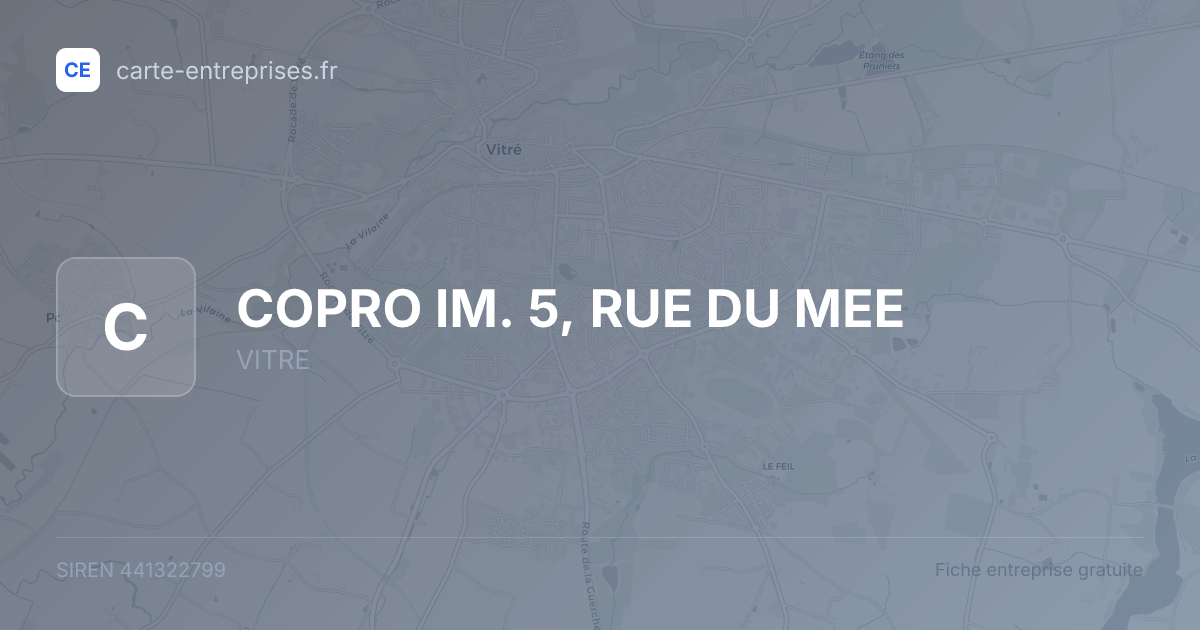 COPRO IM. 5, RUE DU MEE — 441322799 — fiche entreprise