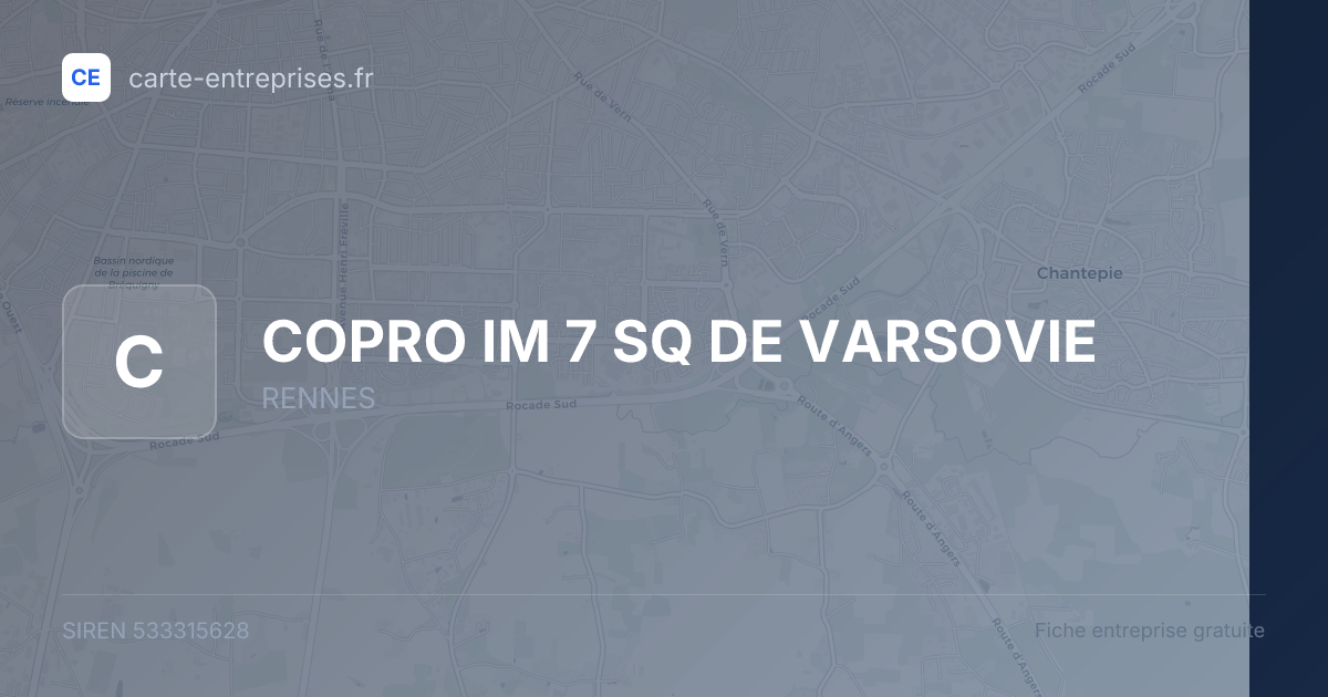 COPRO IM 7 SQ DE VARSOVIE — 533315628 — fiche entreprise