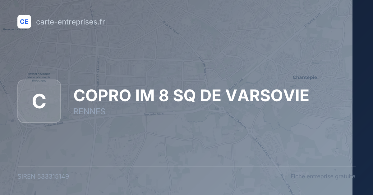 COPRO IM 8 SQ DE VARSOVIE — 533315149 — fiche entreprise