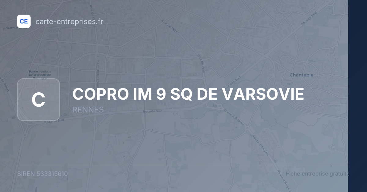 COPRO IM 9 SQ DE VARSOVIE — 533315610 — fiche entreprise