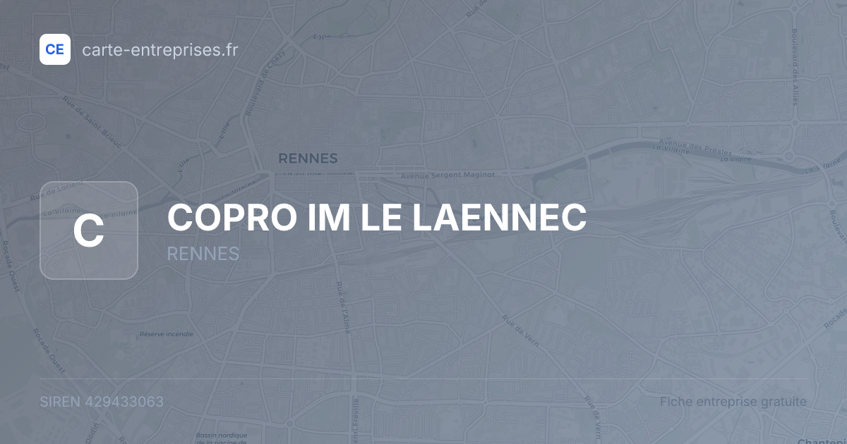 COPRO IM LE LAENNEC — 429433063 — fiche entreprise