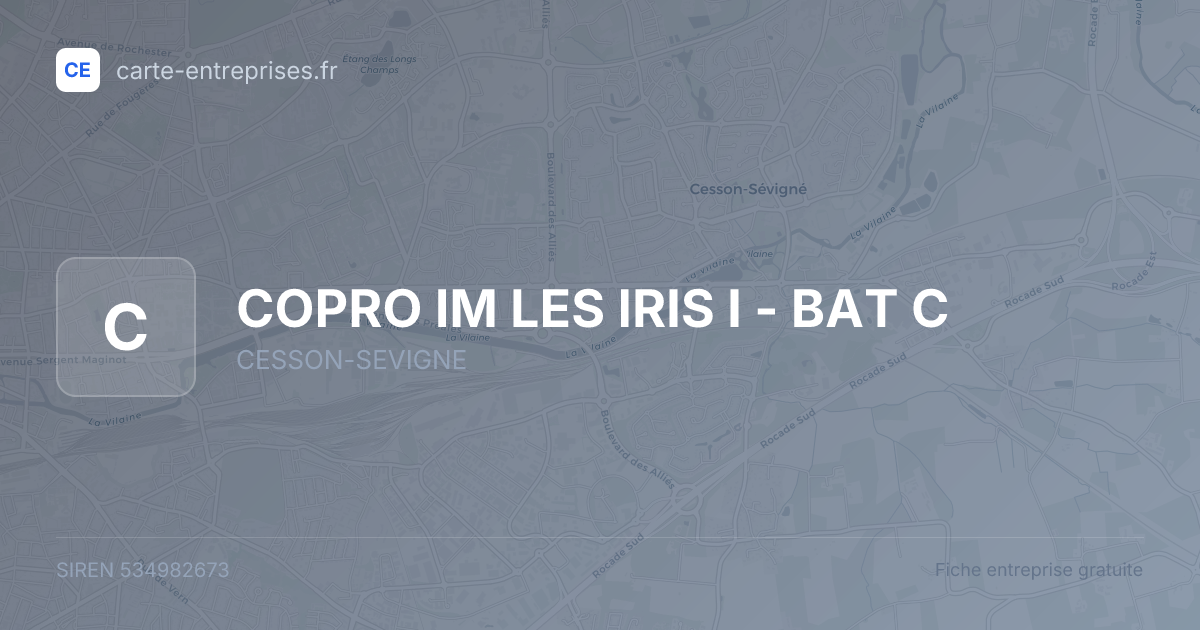 COPRO IM LES IRIS I - BAT C — 534982673 — fiche entreprise