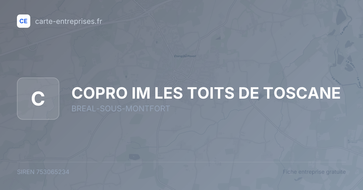 COPRO IM LES TOITS DE TOSCANE — 753065234 — fiche entreprise