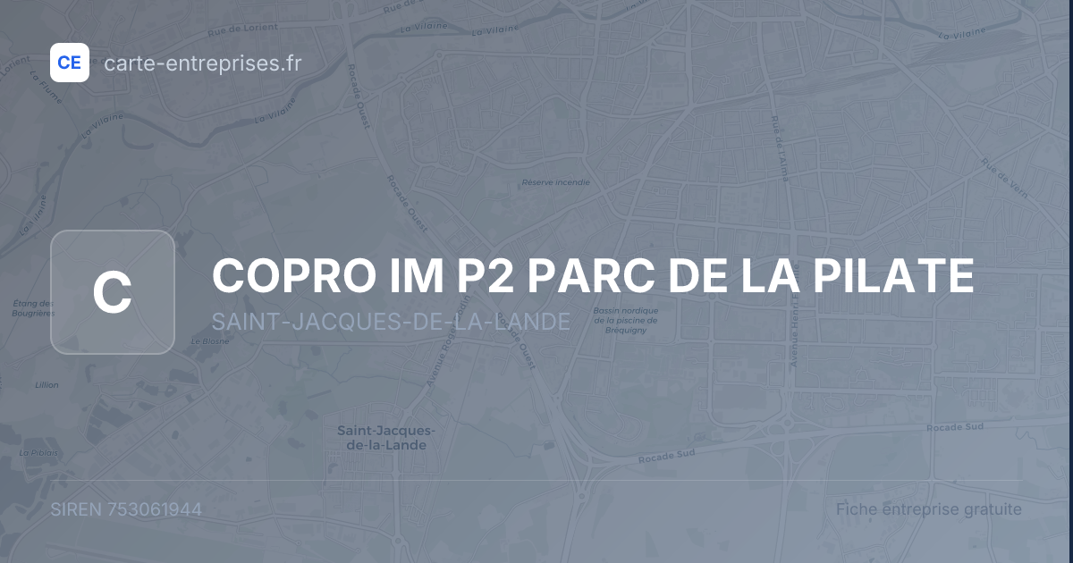 COPRO IM P2 PARC DE LA PILATE — 753061944 — fiche entreprise