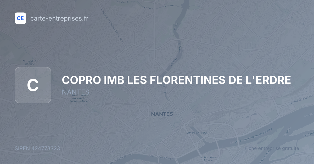 COPRO IMB LES FLORENTINES DE L'ERDRE — 424773323 — fiche entreprise