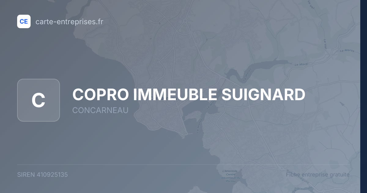 COPRO IMMEUBLE SUIGNARD — 410925135 — fiche entreprise
