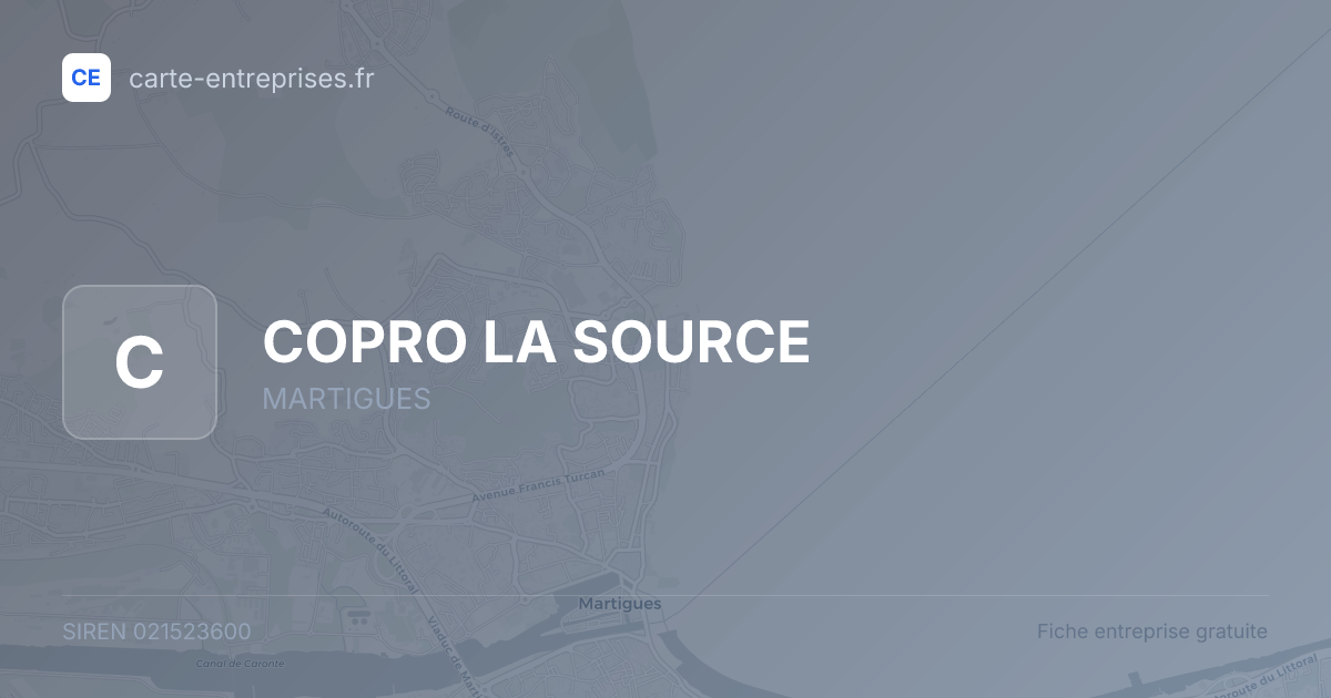COPRO LA SOURCE — 021523600 — fiche entreprise