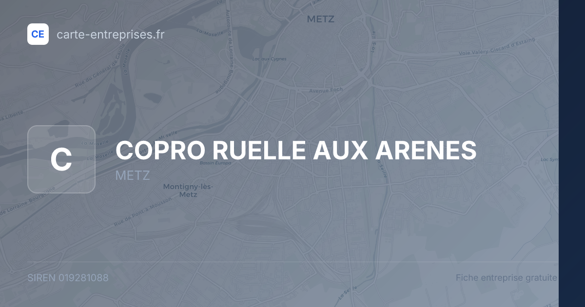COPRO RUELLE AUX ARENES — 019281088 — fiche entreprise