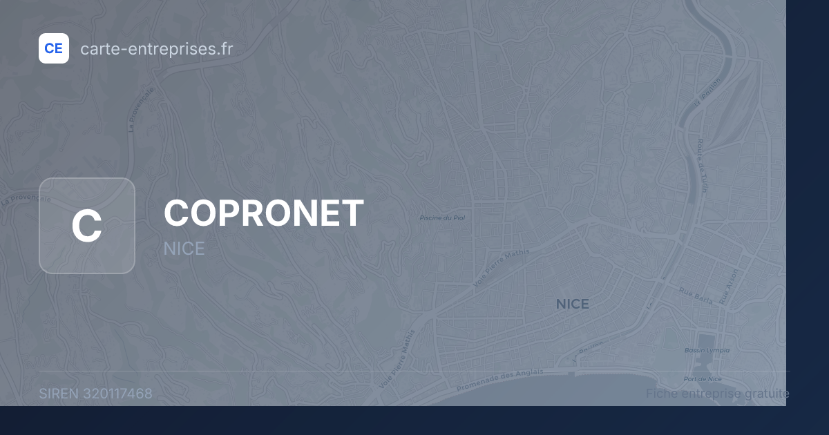 COPRONET — 320117468 — fiche entreprise