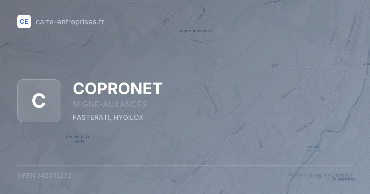 COPRONET — 342008232 — fiche entreprise