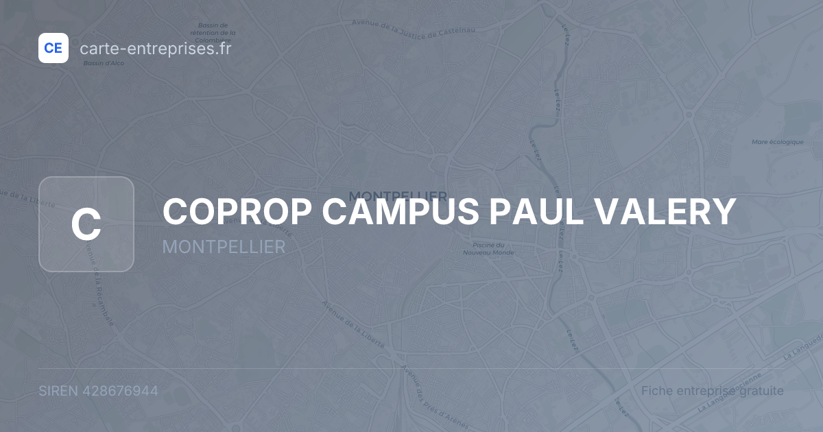 COPROP CAMPUS PAUL VALERY — 428676944 — fiche entreprise