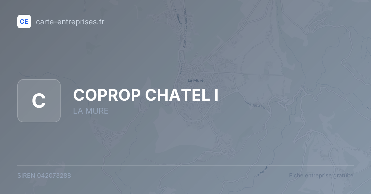 COPROP CHATEL I — 042073288 — fiche entreprise