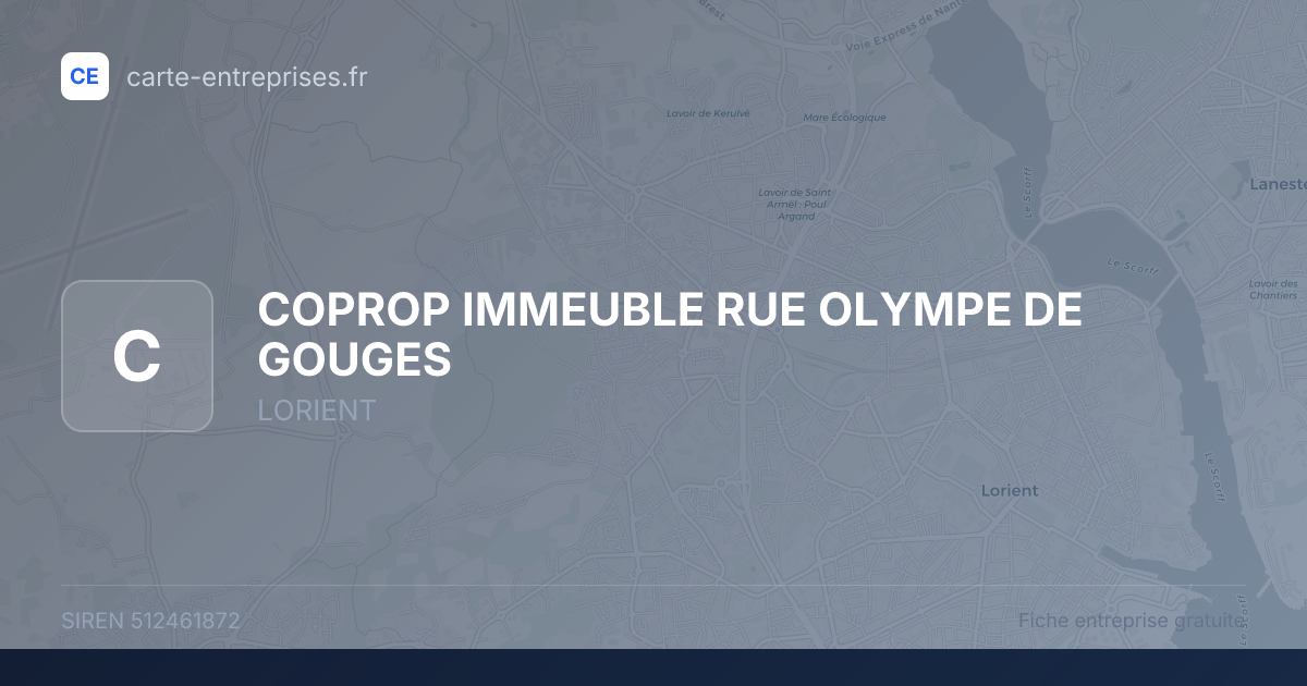 COPROP IMMEUBLE RUE OLYMPE DE GOUGES — 512461872 — fiche entreprise