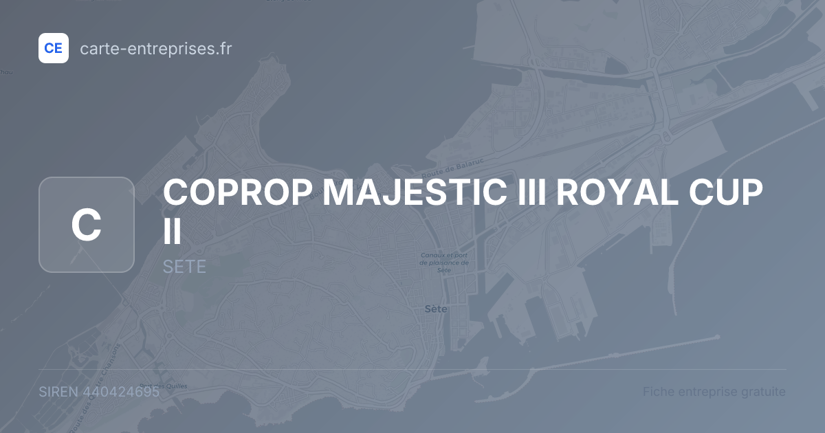 COPROP MAJESTIC III ROYAL CUP II — 440424695 — fiche entreprise
