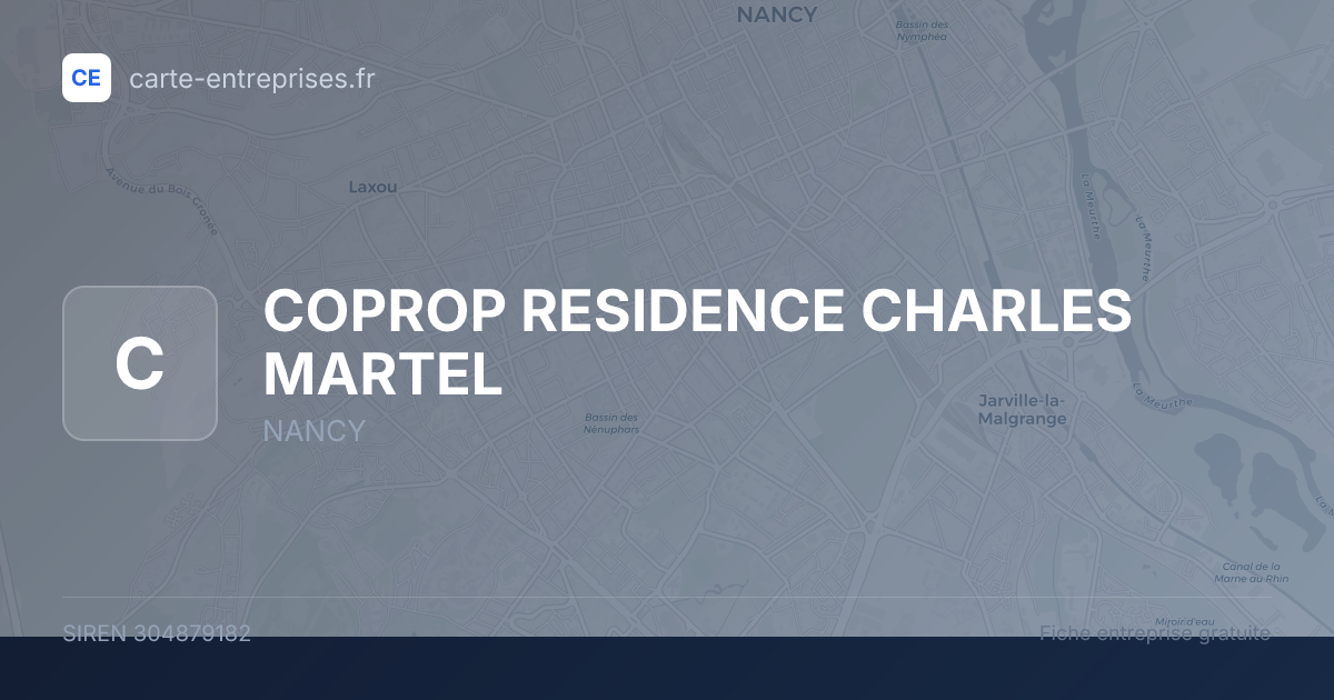 COPROP RESIDENCE CHARLES MARTEL — 304879182 — fiche entreprise