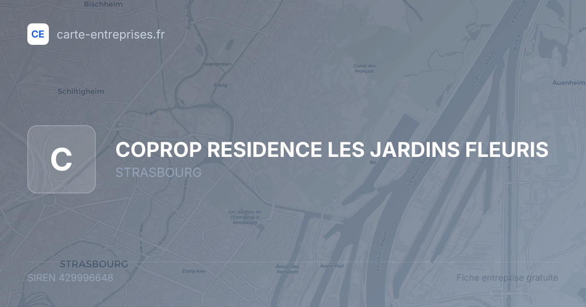 COPROP RESIDENCE LES JARDINS FLEURIS — 429996648 — fiche entreprise