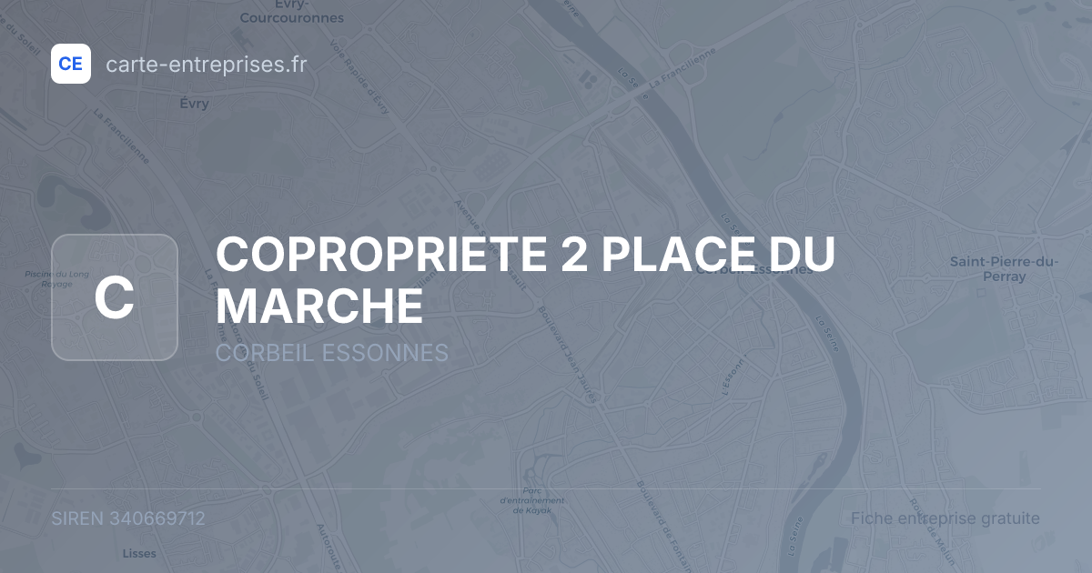 COPROPRIETE 2 PLACE DU MARCHE — 340669712 — fiche entreprise